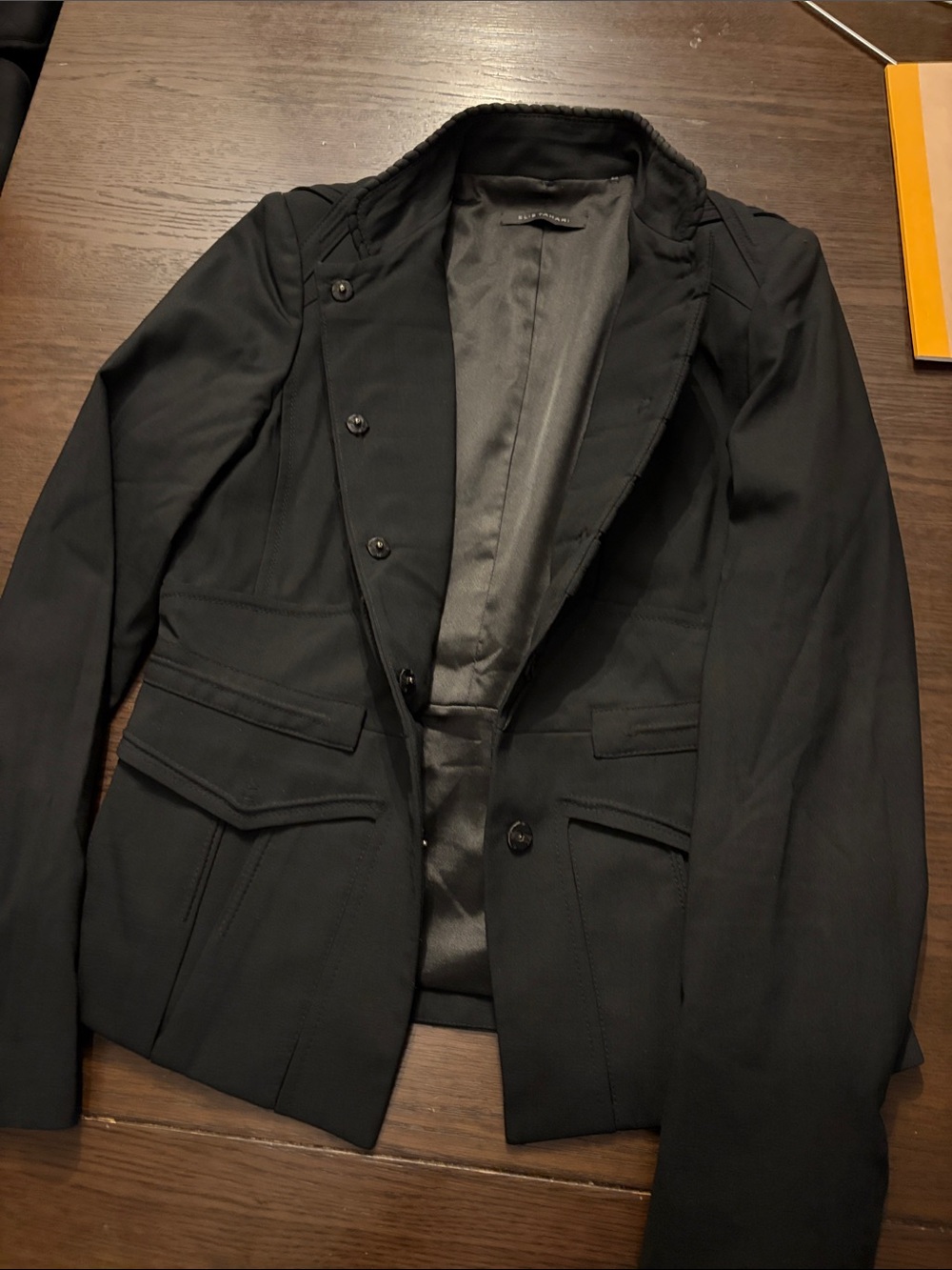 Elie Tahari Black Women's Tailored Blazer - Structured Double-Breasted Look
